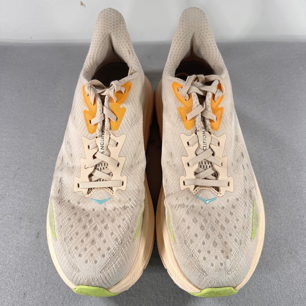 Hoka Clifton 9 Running Shoes Womens 9.5B Eggnog Passion Fruit 1127896-EPFR